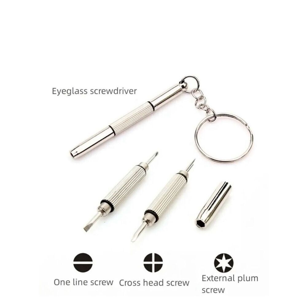 NWT Compact 3-in-1 Eyeglass Repair Screwdriver Kit Glasses Watches Phones Tool
